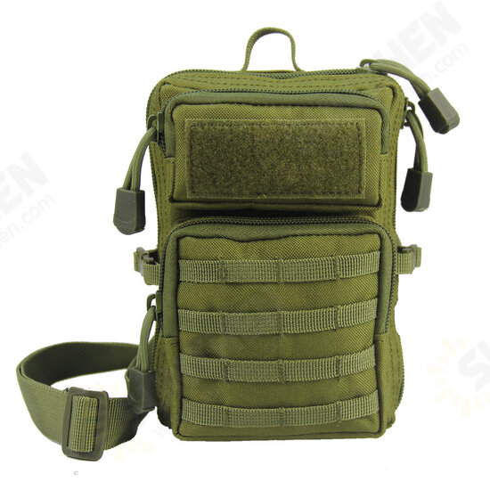 8inch 3P Molle Tactical Outdoor Sports Waist Bag Accessory Kit with Shoulder Strap Mini Phone Pockets Molle Module Package 8inch 3P Molle Tactical Outdoor Sports Waist Bag Accessory Kit with Shoulder Strap Mini Phone Pockets Molle Module Package