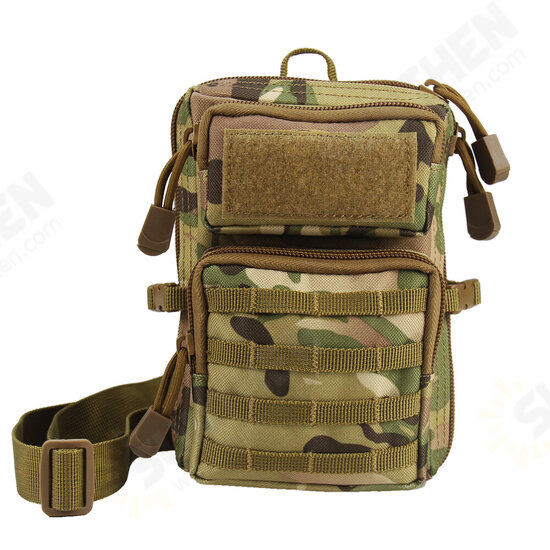 8inch 3P Molle Tactical Outdoor Sports Waist Bag Accessory Kit with Shoulder Strap Mini Phone Pockets Molle Module Package 8inch 3P Molle Tactical Outdoor Sports Waist Bag Accessory Kit with Shoulder Strap Mini Phone Pockets Molle Module Package