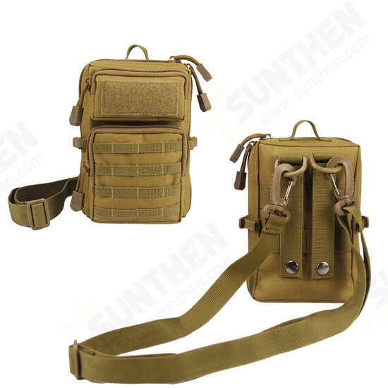 8inch 3P Molle Tactical Outdoor Sports Waist Bag Accessory Kit with Shoulder Strap Mini Phone Pockets Molle Module Package 8inch 3P Molle Tactical Outdoor Sports Waist Bag Accessory Kit with Shoulder Strap Mini Phone Pockets Molle Module Package