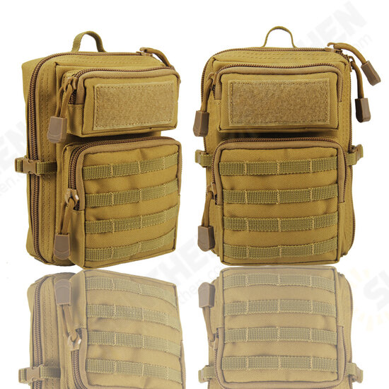 8inch 3P Molle Tactical Outdoor Sports Waist Bag Accessory Kit with Shoulder Strap Mini Phone Pockets Molle Module Package 8inch 3P Molle Tactical Outdoor Sports Waist Bag Accessory Kit with Shoulder Strap Mini Phone Pockets Molle Module Package