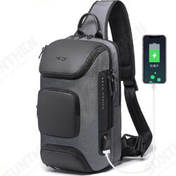 BG-7086 8L Men Sling Bag with USB Charging Port Oxford Cloth Chest Shoulder Crossbody Bag Oxford Cloth Multipurpose Travel Rucksack BG-7086 8L Men Sling Bag with USB Charging Port Oxford Cloth Chest Shoulder Crossbody Bag Oxford Cloth Multipurpose Travel Rucksack