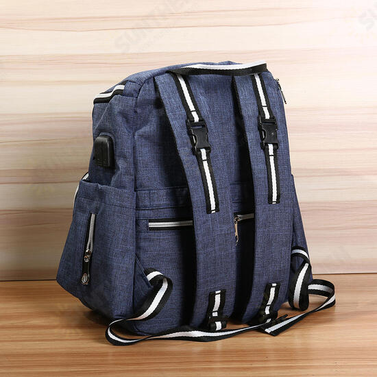 20L Outdoor Travel USB Mummy Backpack Waterproof Multifunctional Baby Nappy Diapers Bag