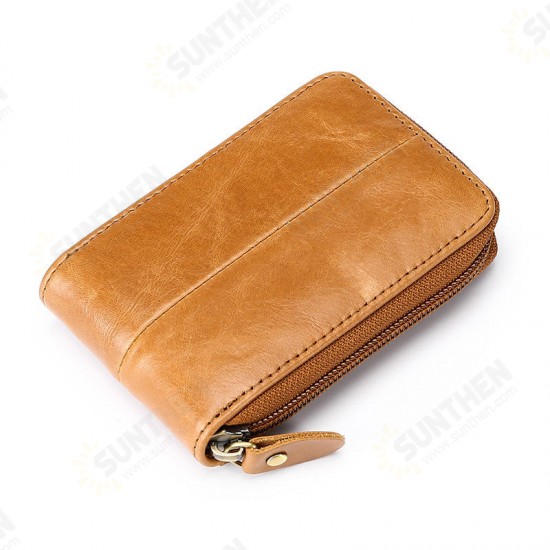 Card Holder Card Bag Wax Leather Certificate Package Bank Card Bus Card Sets