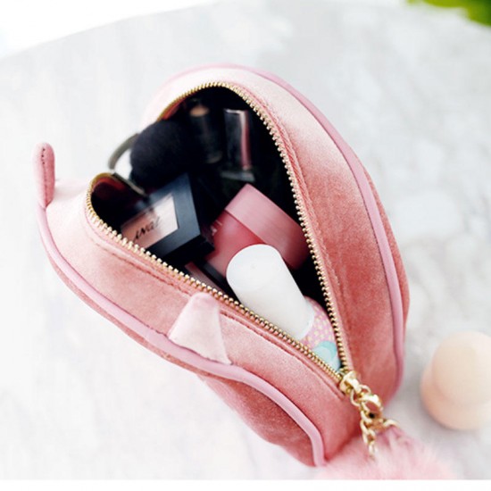 Cosmetic Bag Large Capacity Velvet Travel Portable Wash Bag Simple Storage Bag