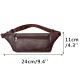 Fanny pack leather belt bag hole for headphones waist pack fishing bag sport