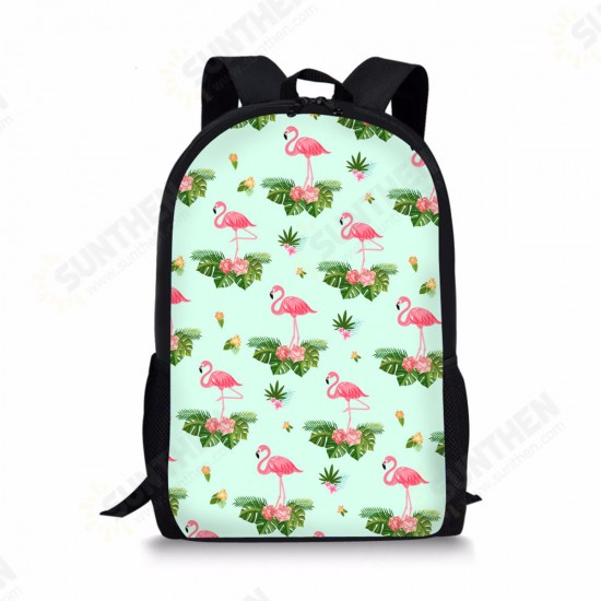 Flamingo Backpack Student Travel School College Shoulder Bag Handbag Camping Rucksack