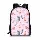 Flamingo Backpack Student Travel School College Shoulder Bag Handbag Camping Rucksack