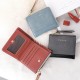 Frosted Wallet Short Zipper Foldable Wallet Retro Mini Coin Purse Student