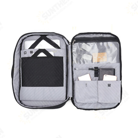 B-00210 2 In 1 20L Multifunction 17inch Laptop Backpack Polyester Waterproof Shoulder Travel Teenage Men Handbag Large Capacity Casual Vintage 2020 New Bag