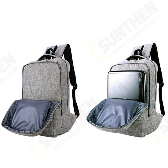 15.6inch Men Laptop Canvas Backpack School Business Travel Shoulder Bag Rucksack