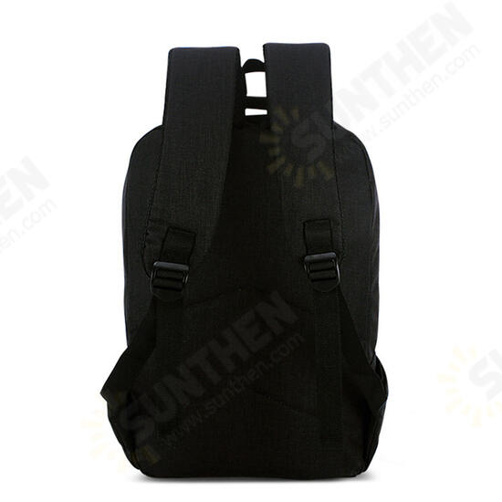 15.6inch Men Laptop Canvas Backpack School Business Travel Shoulder Bag Rucksack