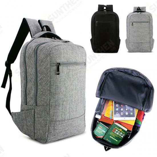 15.6inch Men Laptop Canvas Backpack School Business Travel Shoulder Bag Rucksack