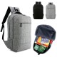 15.6inch Men Laptop Canvas Backpack School Business Travel Shoulder Bag Rucksack