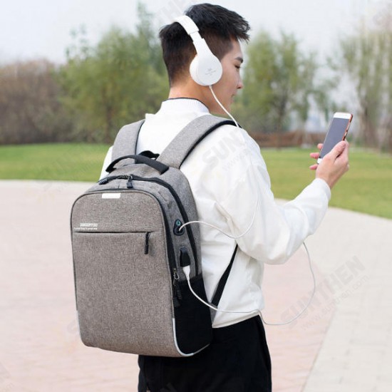 18L Backpack 16inch Laptop Bag USB Charging Headphone Jack Shoulder Bag Anti-theft Luminous School Bag