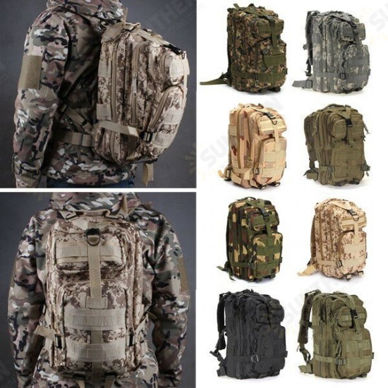 30L Outdoor Tactical Backpack 600D Nylon Waterproof Camouflage Trekking Rucksack