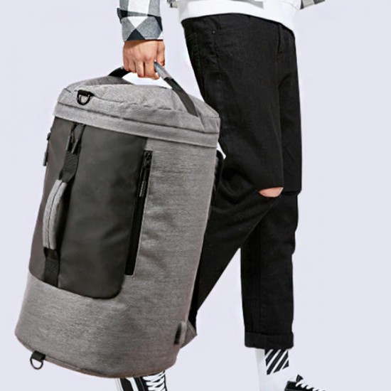 35L Canvas USB Backpack Outdoor Travel Shoulder Bag Waterproof Portable Luggage Handbag