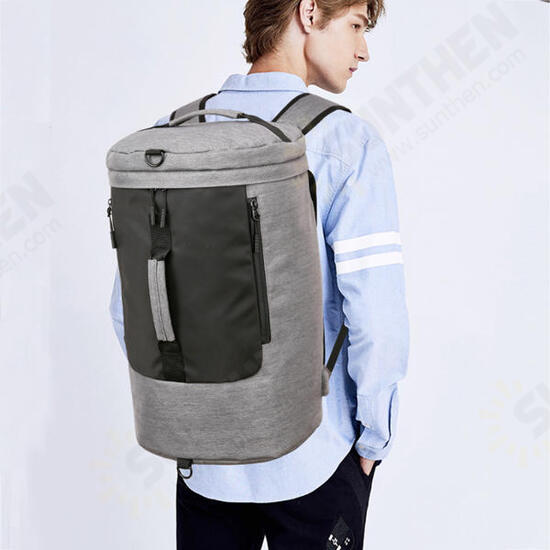 35L Canvas USB Backpack Outdoor Travel Shoulder Bag Waterproof Portable Luggage Handbag