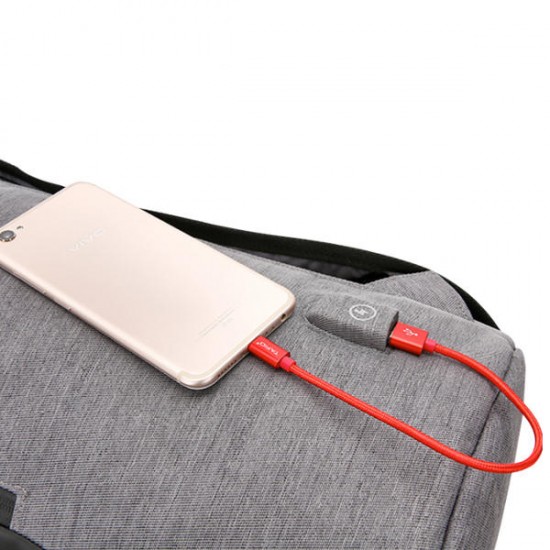 35L Canvas USB Backpack Outdoor Travel Shoulder Bag Waterproof Portable Luggage Handbag