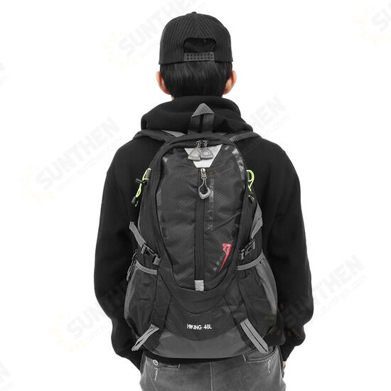 40L Waterproof Nylon Sports Backpack Men Women Unisex Rucksack for Travel Hiking Climbing Camping Bag Mountaineering Cycling