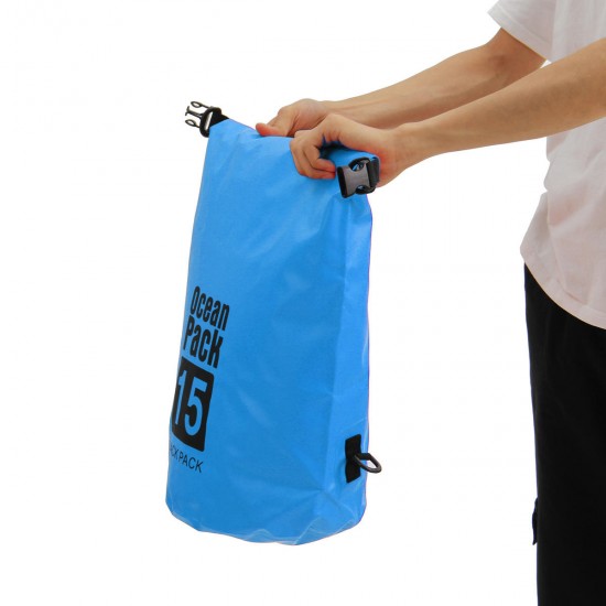 6 Sizes Dry Sack Bag 2/5/10/15/20/30L Waterproof Dry Bag Sack for Kayak Canoeing Outdoor Camping Pouch Pack Storage Bags Blue