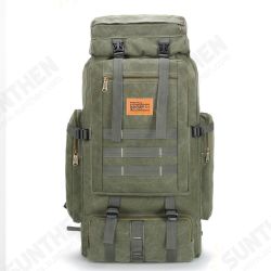 80L Canvas Tactical Backpack Waterproof Travel Bag Unisex Hiking Climbing Rucksack 80L Canvas Tactical Backpack Waterproof Travel Bag Unisex Hiking Climbing Rucksack