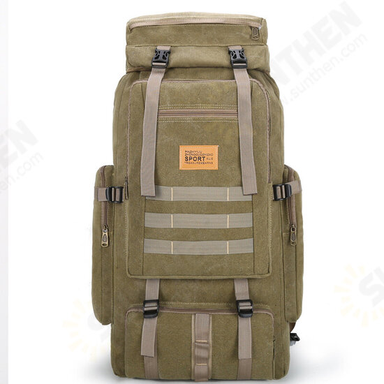 80L Canvas Tactical Backpack Waterproof Travel Bag Unisex Hiking Climbing Rucksack 80L Canvas Tactical Backpack Waterproof Travel Bag Unisex Hiking Climbing Rucksack