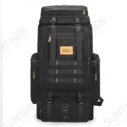 80L Canvas Tactical Backpack Waterproof Travel Bag Unisex Hiking Climbing Rucksack