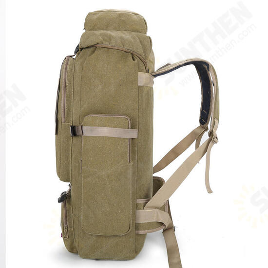 80L Canvas Tactical Backpack Waterproof Travel Bag Unisex Hiking Climbing Rucksack 80L Canvas Tactical Backpack Waterproof Travel Bag Unisex Hiking Climbing Rucksack
