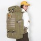 80L Canvas Tactical Backpack Waterproof Travel Bag Unisex Hiking Climbing Rucksack