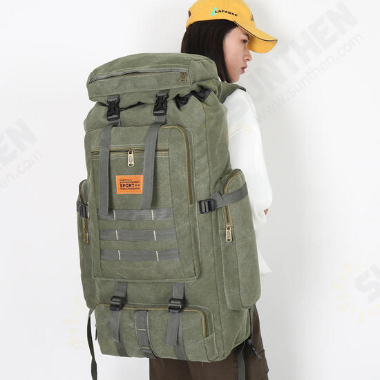 80L Canvas Tactical Backpack Waterproof Travel Bag Unisex Hiking Climbing Rucksack 80L Canvas Tactical Backpack Waterproof Travel Bag Unisex Hiking Climbing Rucksack