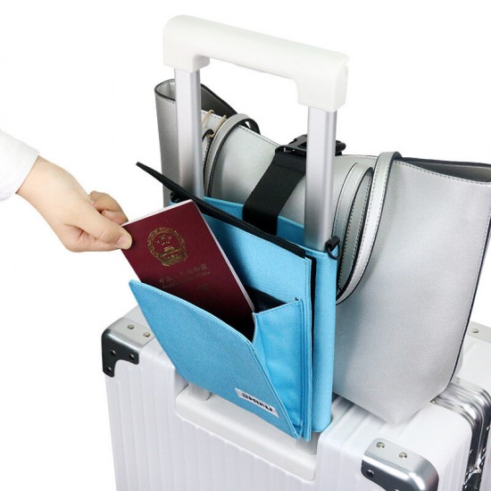 Outdoor Travel Trolley Suitcase Bag Portable Storage Handbag Briefcase With Luggage Strap