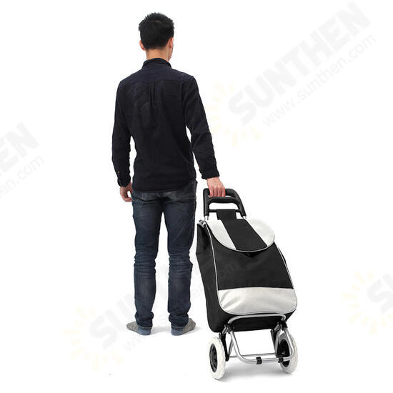 Oxford Large Shopping Trolley Bag On Wheels Push Tote Foldable Grocery Luggage Oxford Large Shopping Trolley Bag On Wheels Push Tote Foldable Grocery Luggage