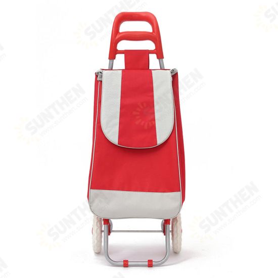 Oxford Large Shopping Trolley Bag On Wheels Push Tote Foldable Grocery Luggage