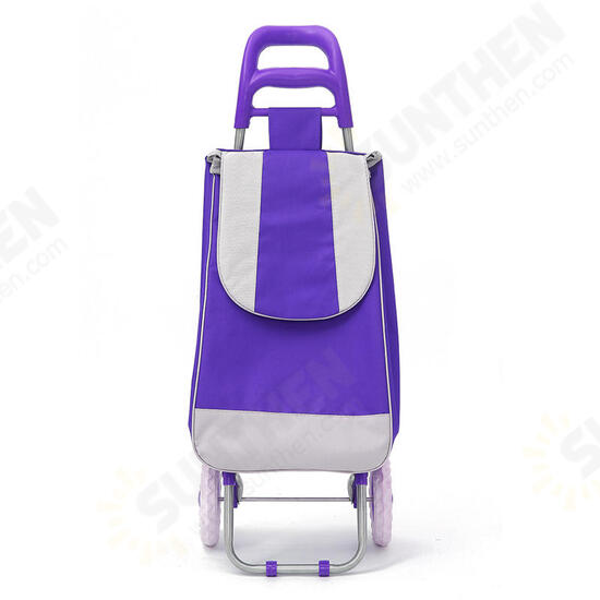 Oxford Large Shopping Trolley Bag On Wheels Push Tote Foldable Grocery Luggage