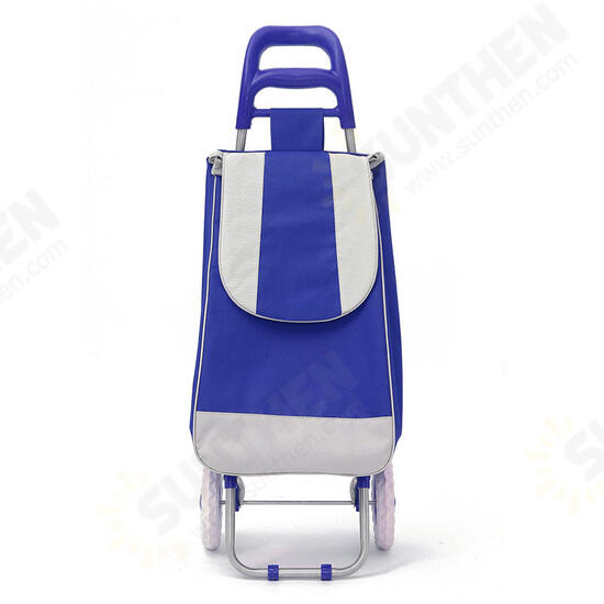 Oxford Large Shopping Trolley Bag On Wheels Push Tote Foldable Grocery Luggage