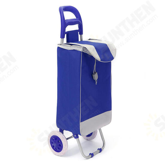 Oxford Large Shopping Trolley Bag On Wheels Push Tote Foldable Grocery Luggage