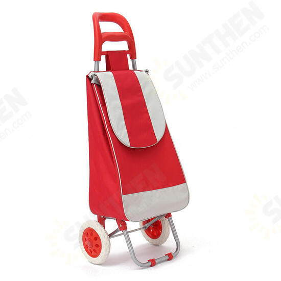 Oxford Large Shopping Trolley Bag On Wheels Push Tote Foldable Grocery Luggage