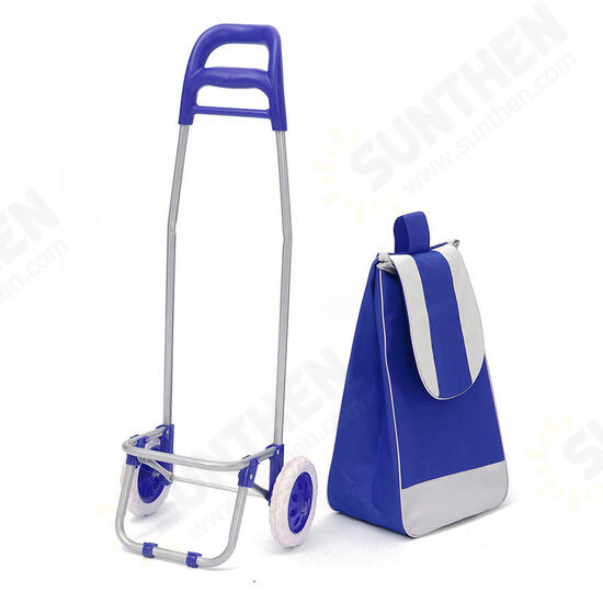 Oxford Large Shopping Trolley Bag On Wheels Push Tote Foldable Grocery Luggage