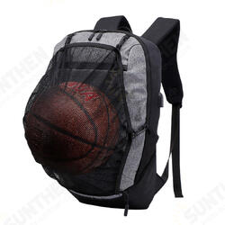 Oxford USB Backpack Travel Waterproof Laptop Bag School Bag Sport Shoulder Bag With Ball Net Pack Oxford USB Backpack Travel Waterproof Laptop Bag School Bag Sport Shoulder Bag With Ball Net Pack
