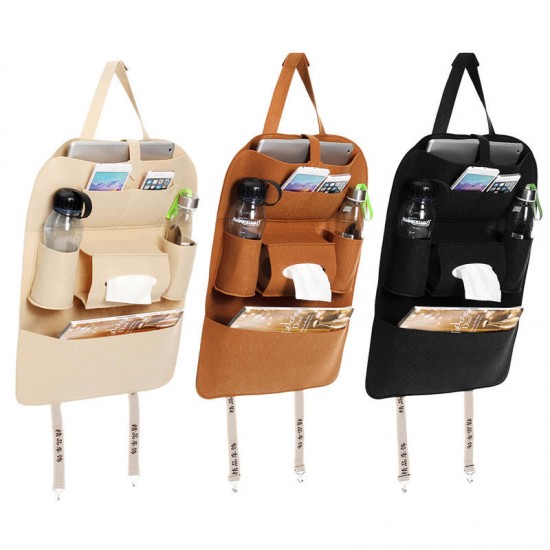 Peach Style Auto Car Seat Back Multi Pocket Storage Bag Organizer Holder Accessory 56x40cm