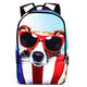 Polyester Cartoon Laptop Backpack Cute Animal Dog Cat Print Schoolbag Rucksack