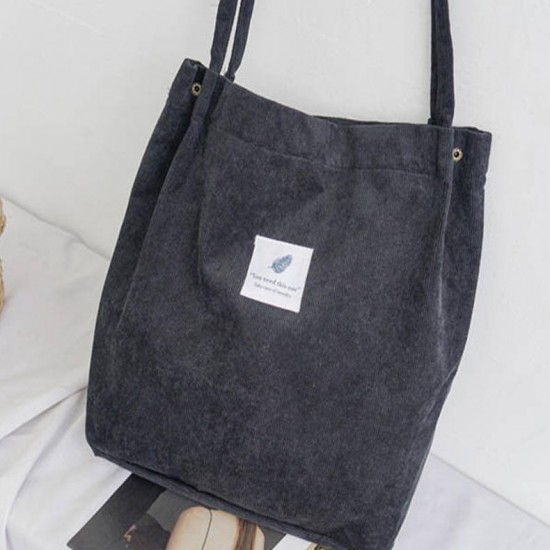 Woman Canvas Tote Handbag Large Capacity Shoulder Shopping Bag Outdoor Travel