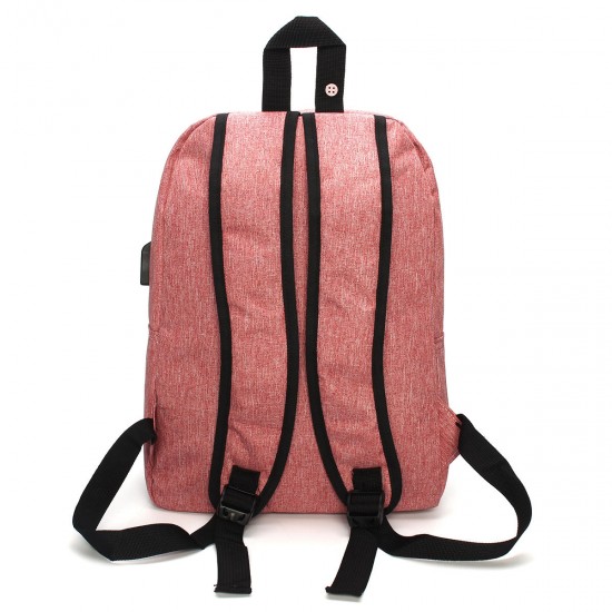 Men Women USB Charging Backpack Laptop Bag Travel School Book Rucksack