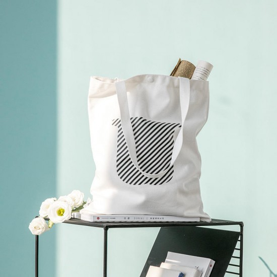 1.38L Canvas Shoulder Bag Leisure Handbag Shopping Bag Outdoor Travel
