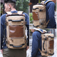 Large Capacity Khaki Function Travel Canvas Backpack Male Waterproof Computer Causal Men Backpacks Duffel Shoulder Bag