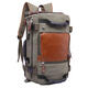 Large Capacity Khaki Function Travel Canvas Backpack Male Waterproof Computer Causal Men Backpacks Duffel Shoulder Bag