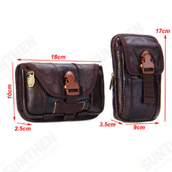 Leather Waist Bag Wallet Coin Storage Bag Double Layer Pack Phone Bag Leather Waist Bag Wallet Coin Storage Bag Double Layer Pack Phone Bag