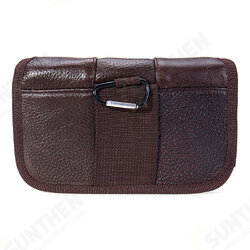 Leather Waist Bag Wallet Coin Storage Bag Double Layer Pack Phone Bag Leather Waist Bag Wallet Coin Storage Bag Double Layer Pack Phone Bag