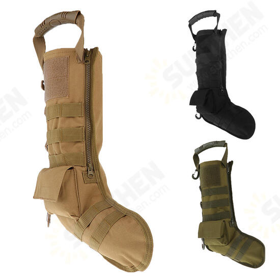 Christmas Grandfather Santa Socks Bag Military Tactical Bag Accessories Storage Christmas Stockings Hanging Outdoor Sports Bag