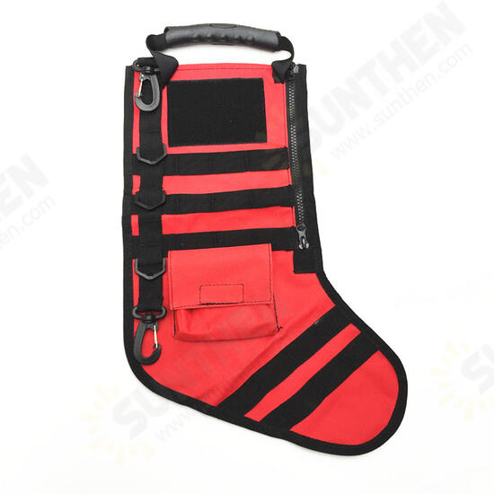 Christmas Grandfather Santa Socks Bag Military Tactical Bag Accessories Storage Christmas Stockings Hanging Outdoor Sports Bag